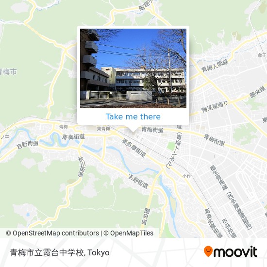 青梅市立霞台中学校 map