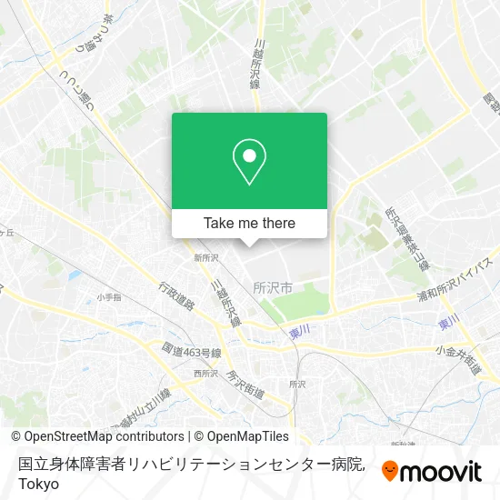 国立身体障害者リハビリテーションセンター病院 map