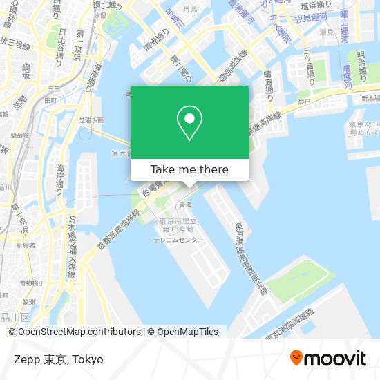 Zepp 東京 map