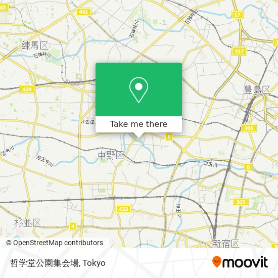 哲学堂公園集会場 map