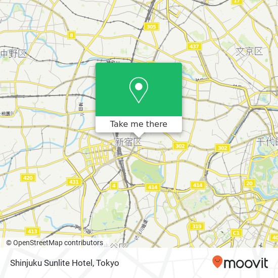 Shinjuku Sunlite Hotel map