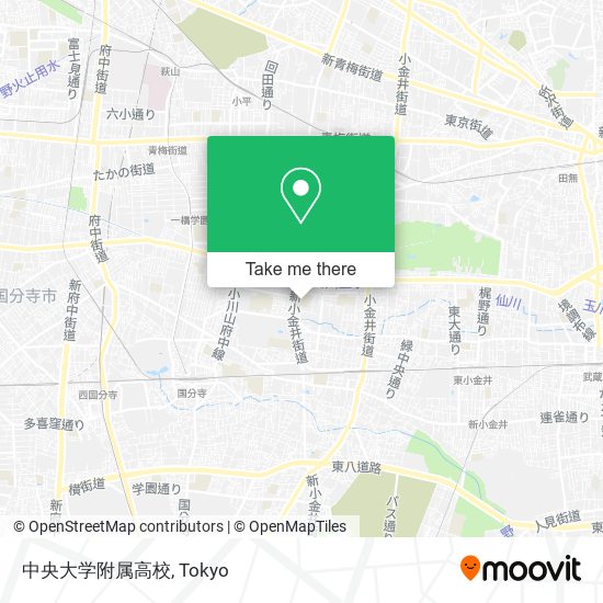 中央大学附属高校 map