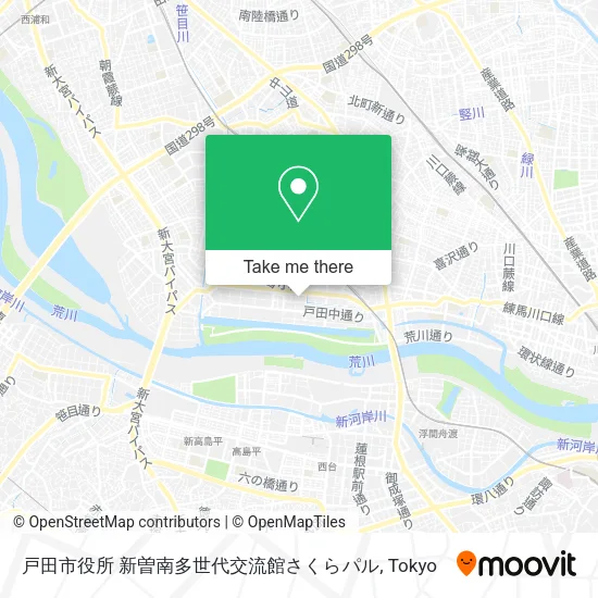 戸田市役所 新曽南多世代交流館さくらパル map