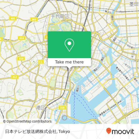 日本テレビ放送網株式会社 map