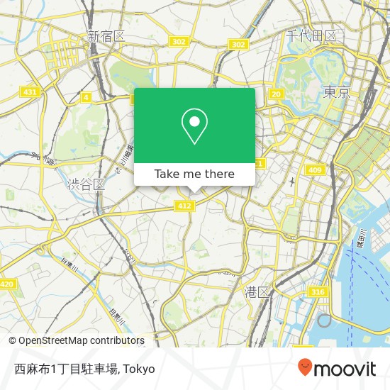 西麻布1丁目駐車場 map