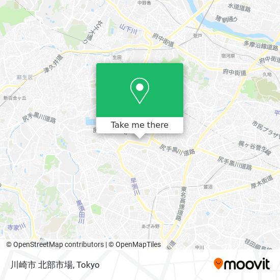 川崎市 北部市場 map