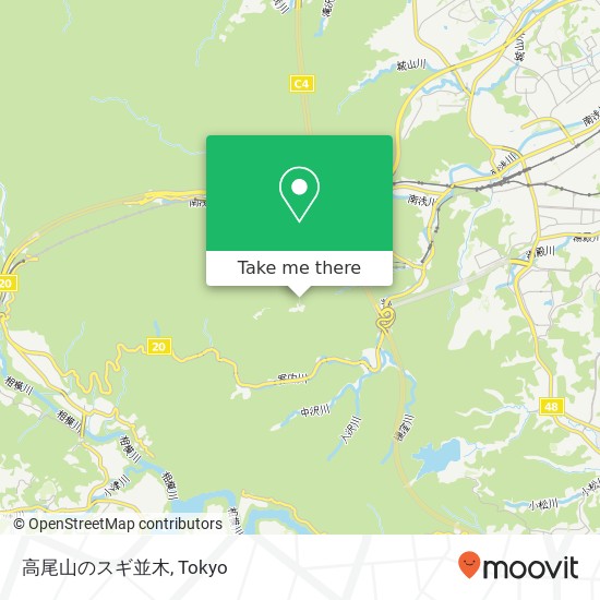 高尾山のスギ並木 map