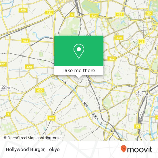 Hollywood Burger map