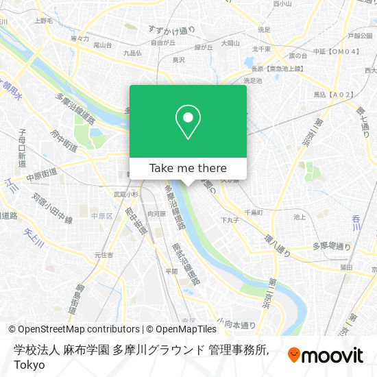 学校法人 麻布学園 多摩川グラウンド 管理事務所 map