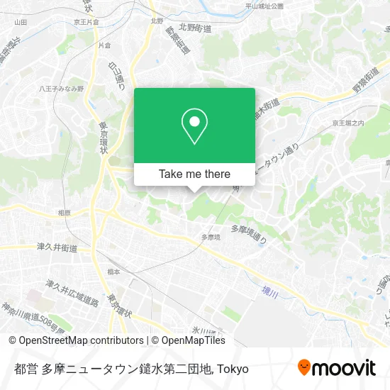 Tokyo Metropolitan Tama New Town Yarizawa Second Housing Complex map