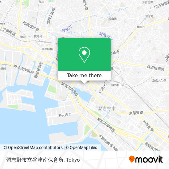 怎樣搭地鐵或巴士去船橋市的習志野市立谷津南保育所 Moovit