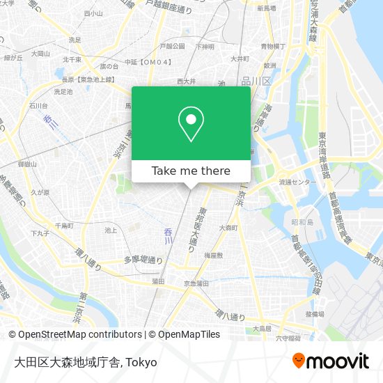 大田区大森地域庁舎 map