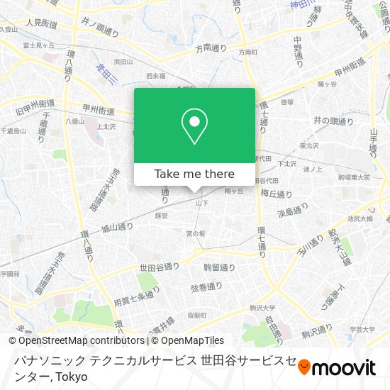 パナソニック テクニカルサービス 世田谷サービスセンター map