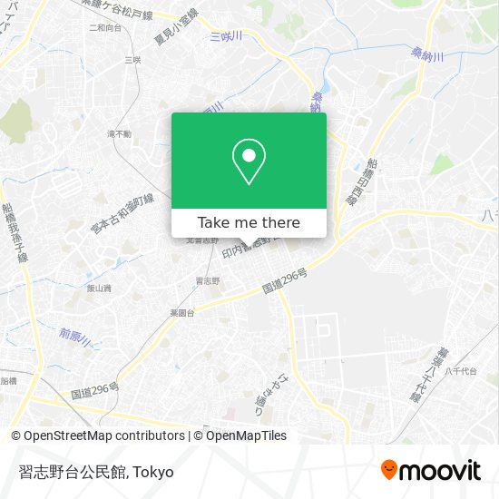 習志野台公民館 map