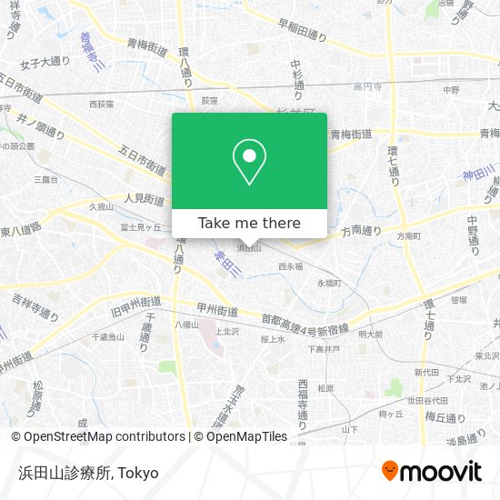 浜田山診療所 map