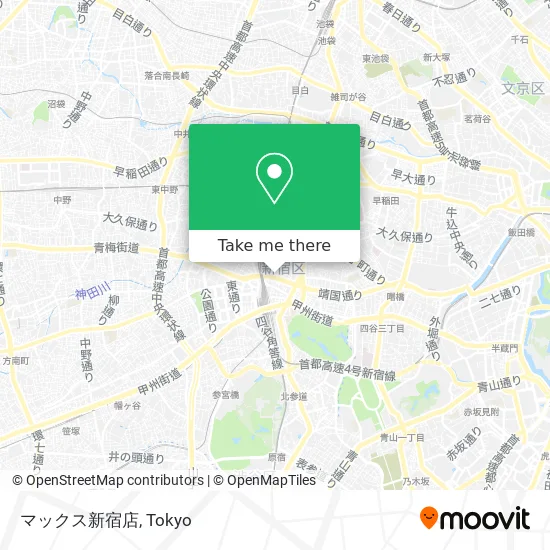 Max Shinjuku Store map