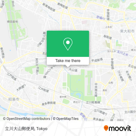 Tachikawa Oyama Post Office map