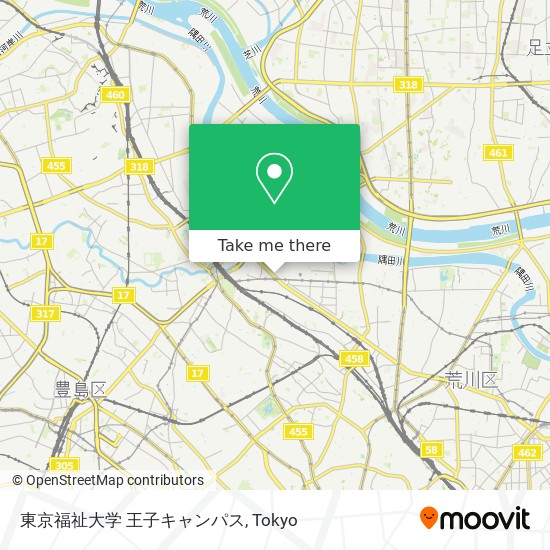 東京福祉大学 王子キャンパス map