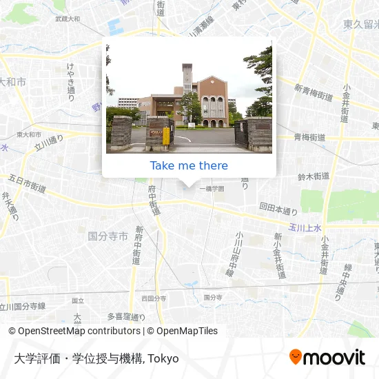 大学評価・学位授与機構 map