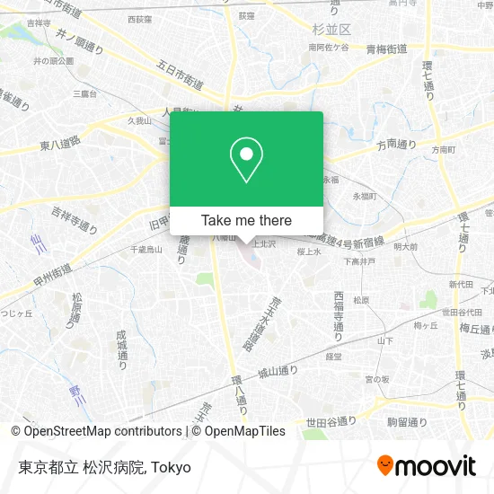 Tokyo Metropolitan Matsuzawa Hospital map