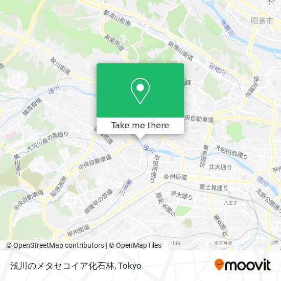 How To Get To 浅川のメタセコイア化石林 In 八王子市 By Bus Or Metro