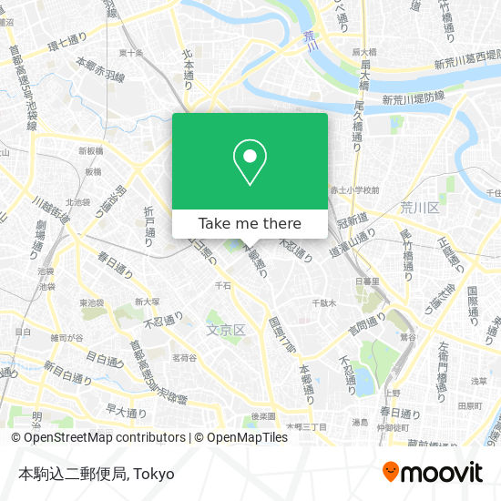 本駒込二郵便局 map