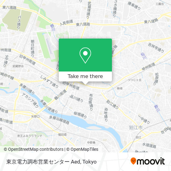 東京電力調布営業センター Aed map