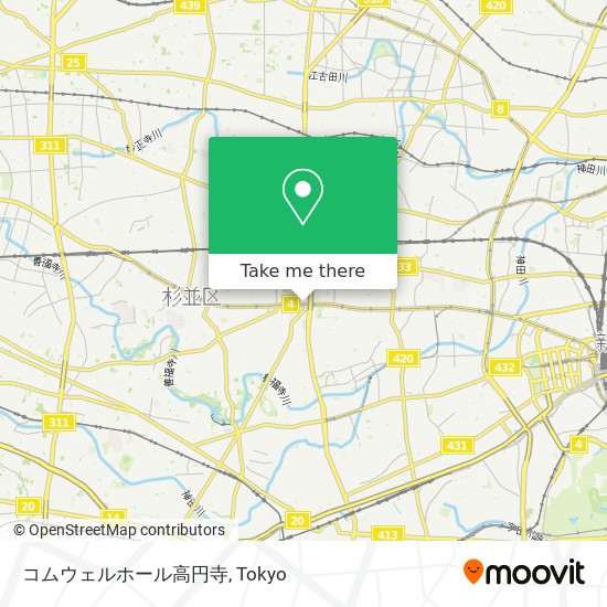 コムウェルホール高円寺 map