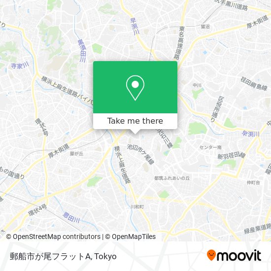 郵船市が尾フラットA map