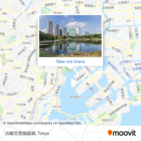 Hamarikyu Onshi Garden map