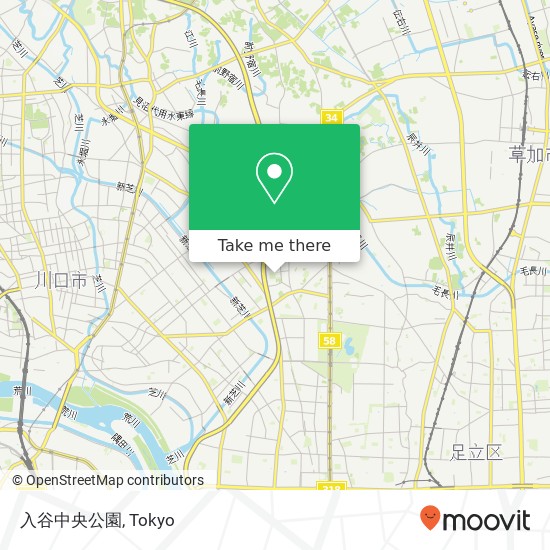 入谷中央公園 map