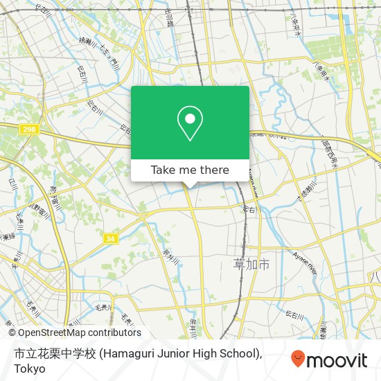 市立花栗中学校 (Hamaguri Junior High School) map