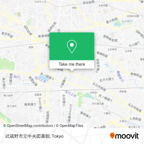 武蔵野市立中央図書館 map