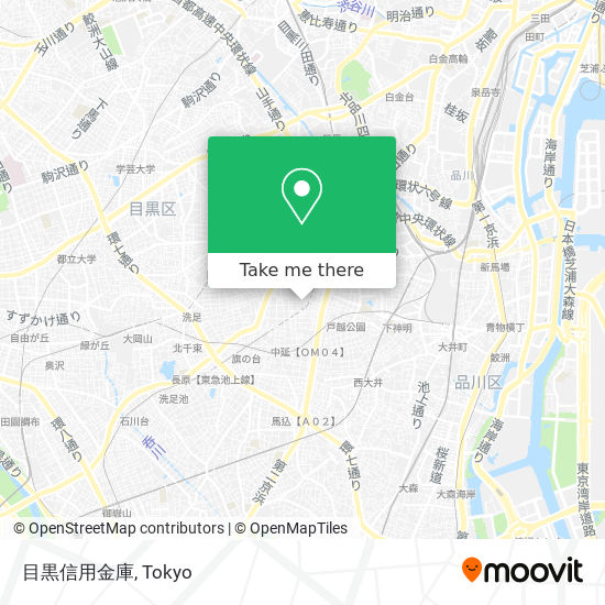 目黒信用金庫 map