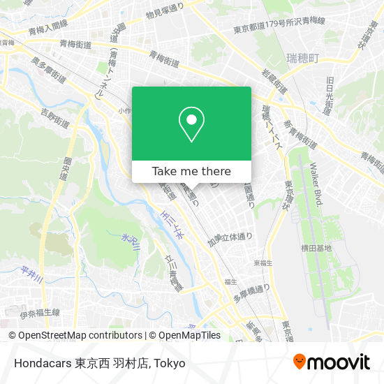 Hondacars 東京西 羽村店 map