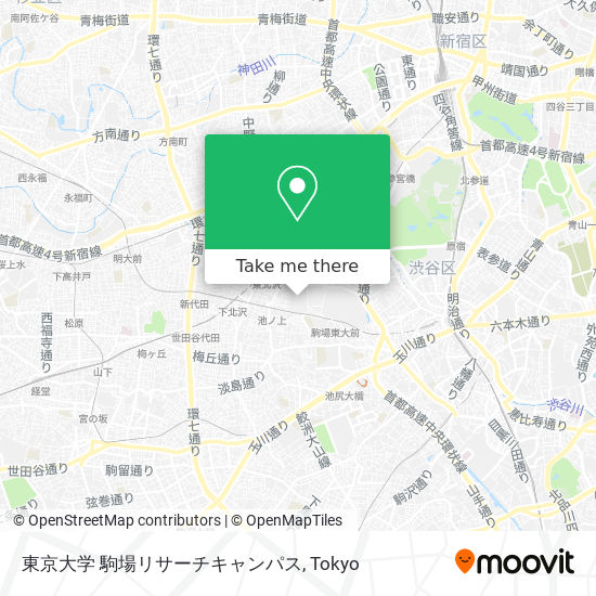 東京大学 駒場リサーチキャンパス map
