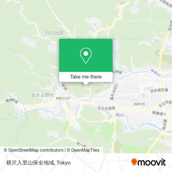 横沢入里山保全地域 map