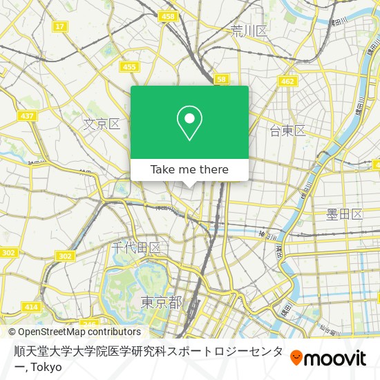 順天堂大学大学院医学研究科スポートロジーセンター map