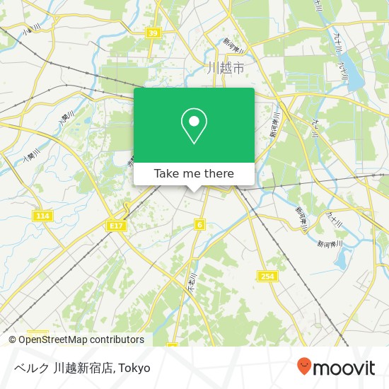 ベルク 川越新宿店 map