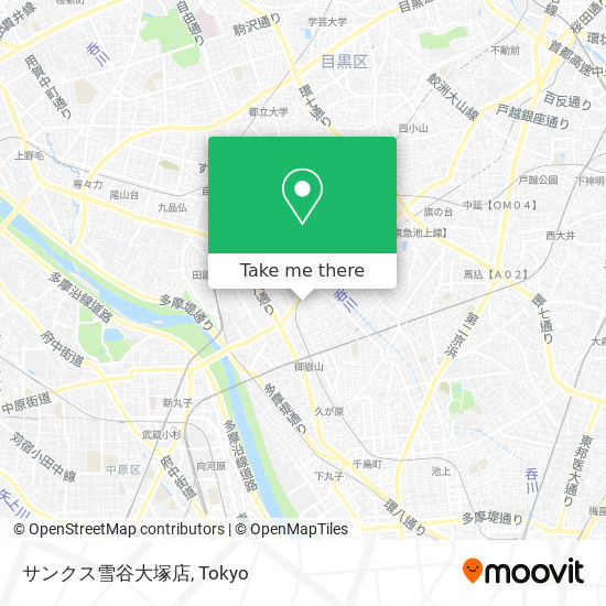 サンクス雪谷大塚店 map
