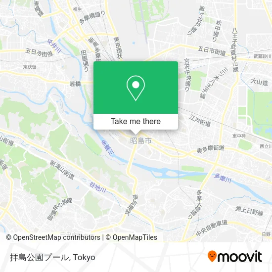 拝島公園プール map