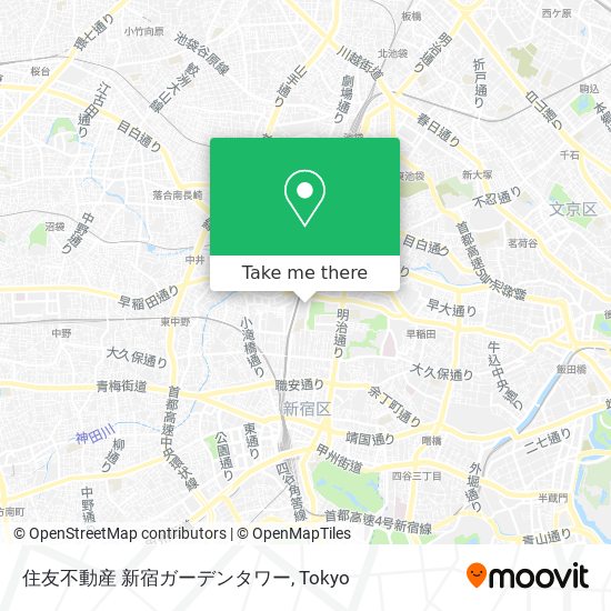 住友不動産 新宿ガーデンタワー map