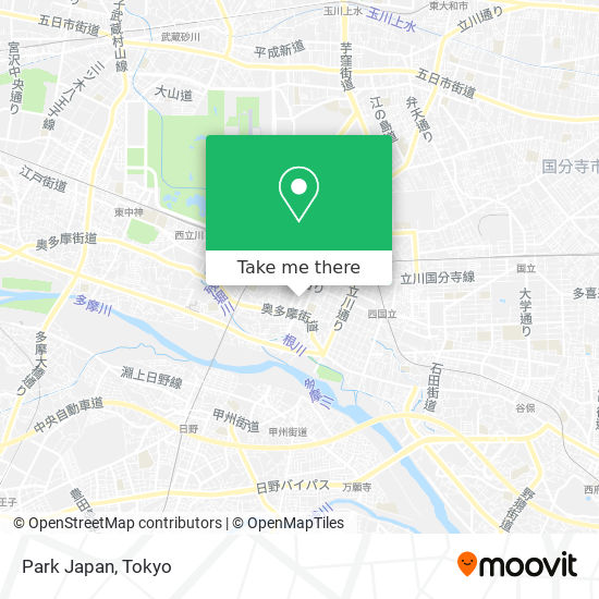 Park Japan map