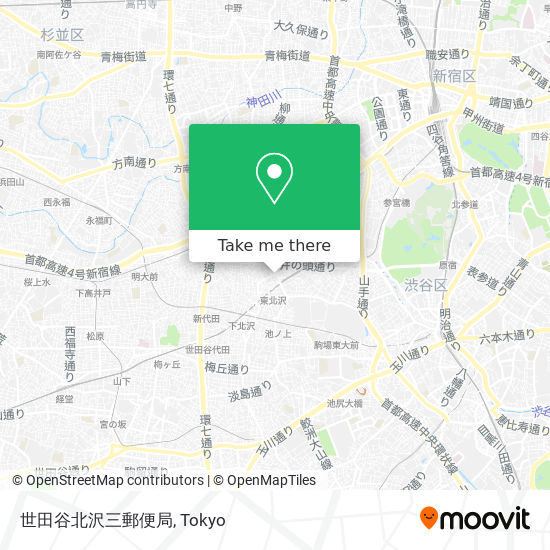 世田谷北沢三郵便局 map