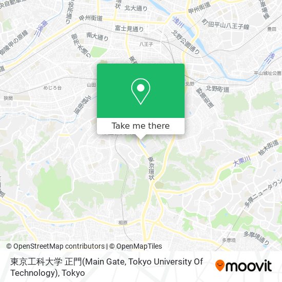 東京工科大学 正門(Main Gate, Tokyo University Of Technology) map