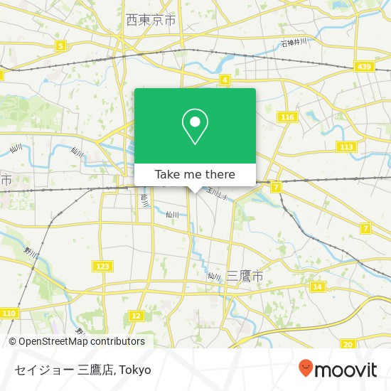 セイジョー 三鷹店 map