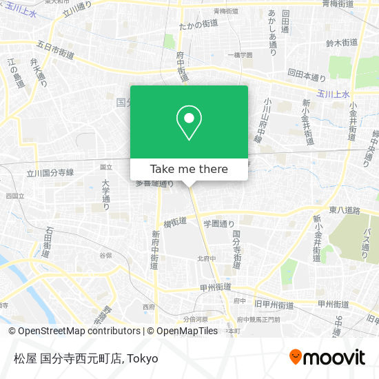 松屋 国分寺西元町店 map