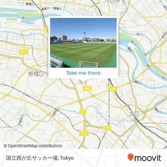 国立西が丘サッカー場 map