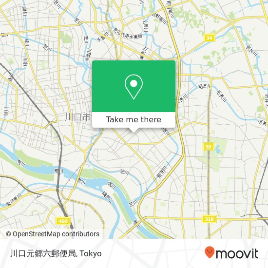 川口元郷六郵便局 map