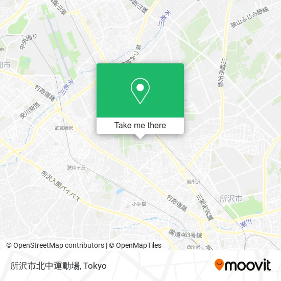 Tokorozawa City North Central Sports Ground map